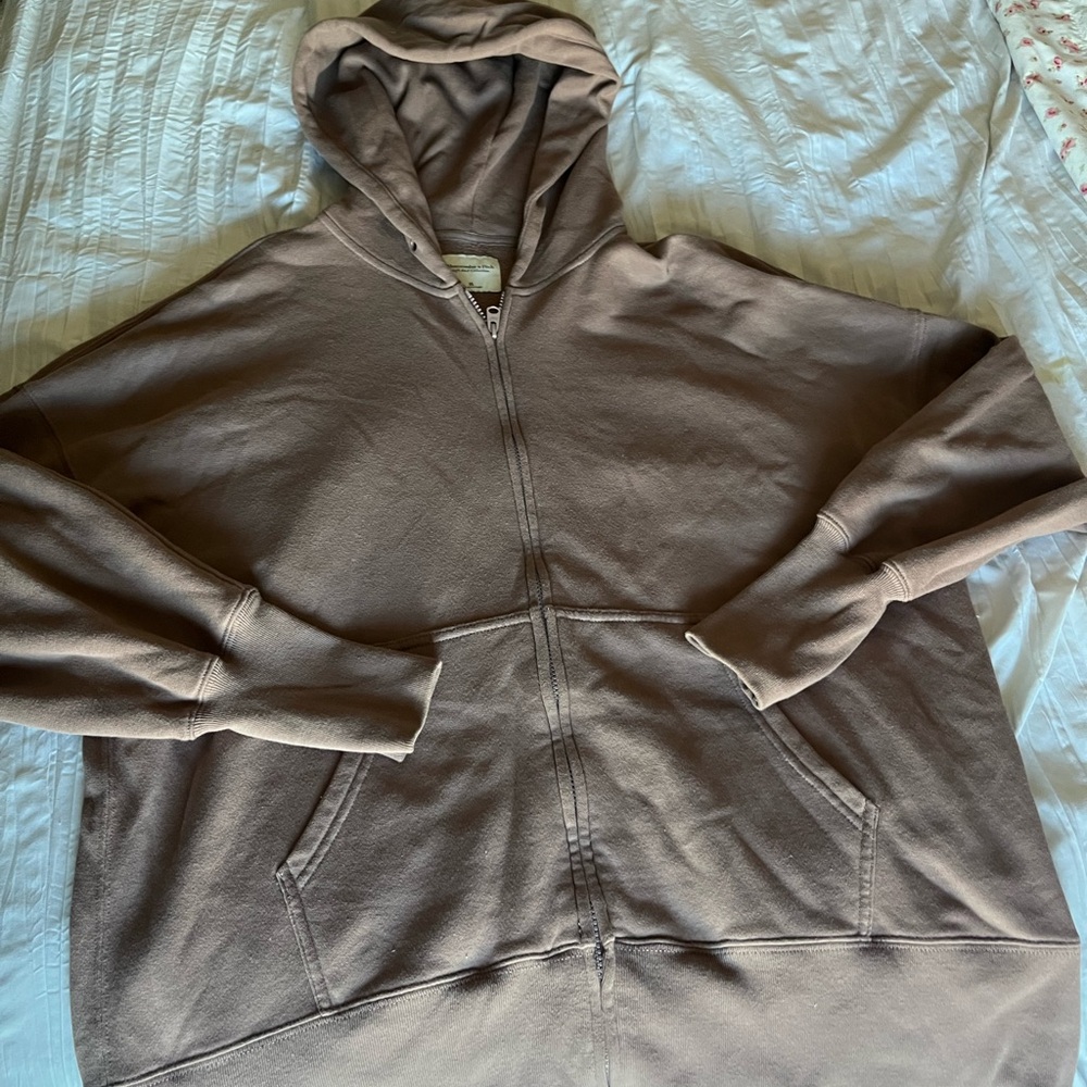 oversized Abercrombie zip up